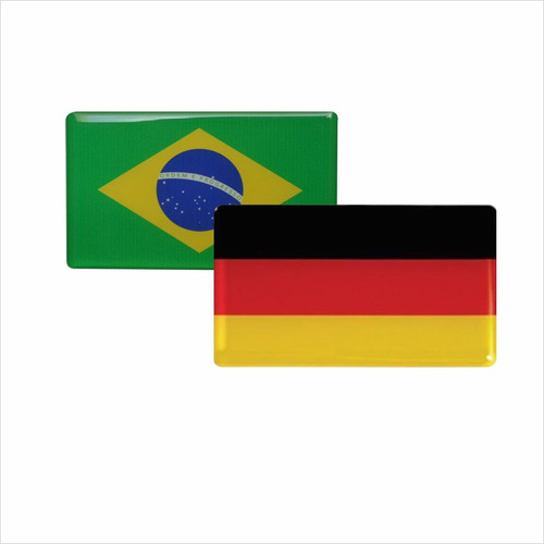 Imagem 1 de 5 de Adesivos Bandeiras Brasil E Alemanha Resina T Cross Amarok