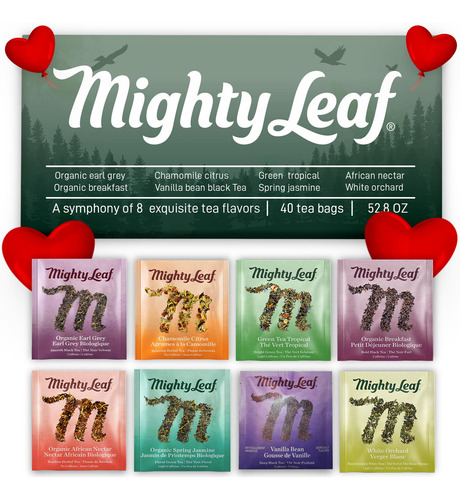 Mighty-leaf - Surtido De Bolsas De Te (40 Bolsas De Seda) Or