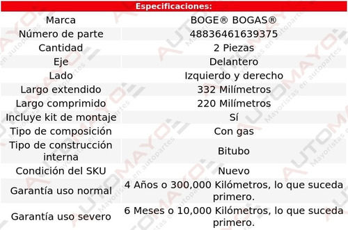 Juego 2 Amortiguadores Del Boge® Aerostar Rwd V6 3.0l 86-92