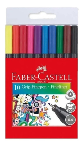 Micropunta Grip Fine X 10 Faber Castell