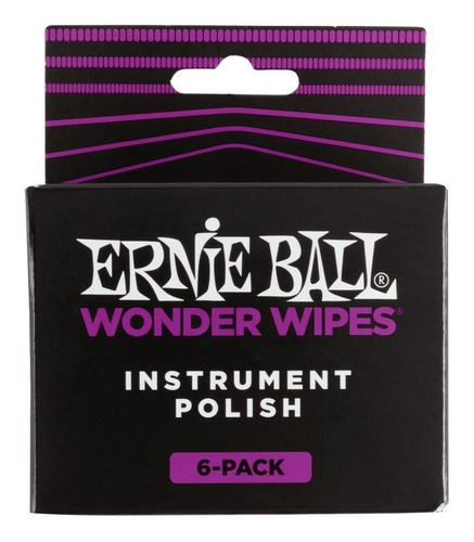 Ernie Ball Wonder Wipes Pack X 6 Paño Limpia Instrumentos 