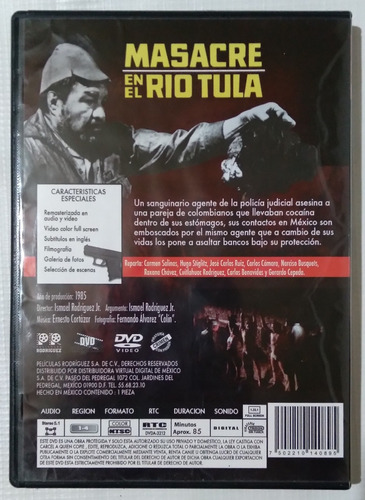 Dvd Masacre En El Rio Tula Carmen Salinas Seminuevo (Usado)