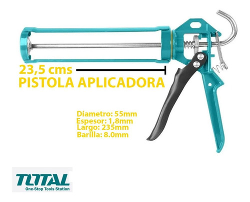 Aplicador De Silicona Industrial Total 235mm Chapa Tht21509