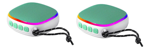2 Pack Bocina Portatil Bluetooth 5.3 Luz Rgb Ipx5 5-7h Mo1 Color Blanco