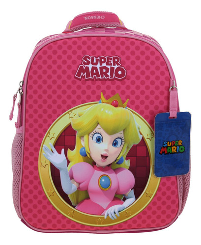 Mochila Chica Princesa Peach Chenson Escolar Kinder Barb