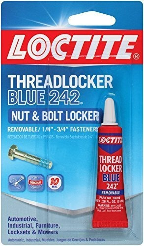 Loctite Heavy Duty Threadlocker, 0.2 Oz, Azul 242, 24 Un
