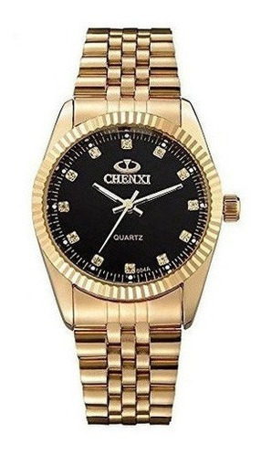 Relojes De Pulsera De Cuarzo Unisex De Oro Clasico De Lujo 