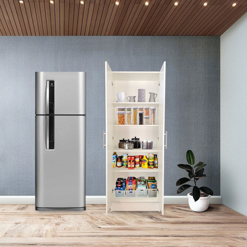 Imagen 2 de 10 de Despensero Cocina 2 Puertas Mueble Organizador Blanco Wengue