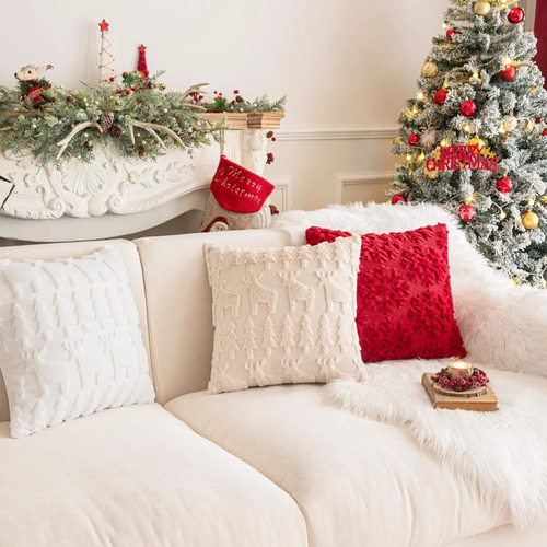 Juego De 2 Fundas De Almohada De Alce De Navidad De 12 ...