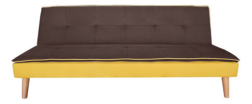 Sofa Cama Plegable Gs2019 Color Marrón Diseño De La Tela Liso