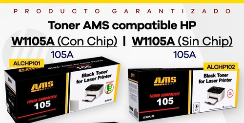Toner Hp 105 Ams ( Sin Chip)  Compatible 107w, 135w, 137w 