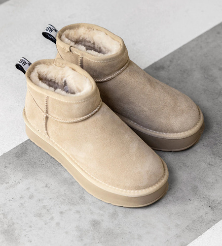 Botas Mujer Urban Cow Pander Pantubotas Con Corderito Bajas