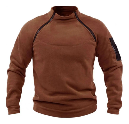 Sudadera Térmica De Forro Polar Con Cuello Alto Y Dos Cremal