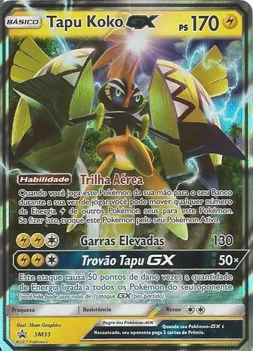 Tapu Koko Gx Sm33 - Pokemon Promo Holo Em Português