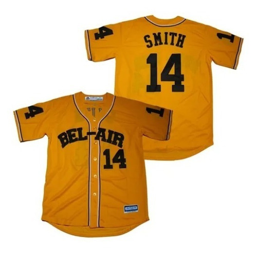 Imagen 1 de 1 de Camiseta Casaca Baseball Mlb Bel Air Smith 14 Talle S