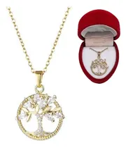 Comprar Collar Árbol De La Vida Baño Oro 18k + Estuche Regalo Pana