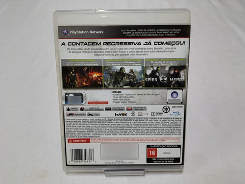 Splinter Cell Blacklist Nacional - Ps3 - Cib (Usado)