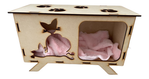 Casita Para Gato Diy Mascotas Mdf 6mm Personalizable