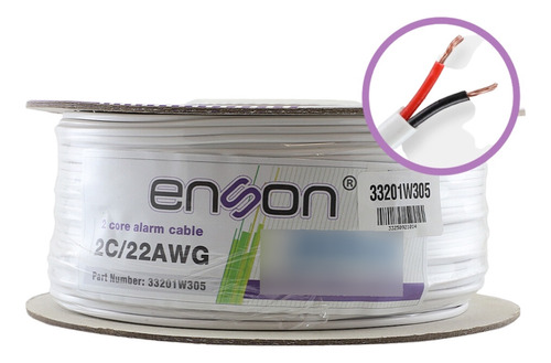 Cable De Alarma 305m Multifilar 2c/22awg Interior Enson