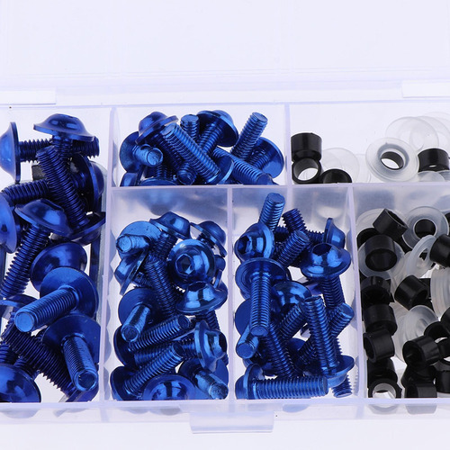 158 Pcs Completo De Perno De De Motocicleta Tornillos Azul