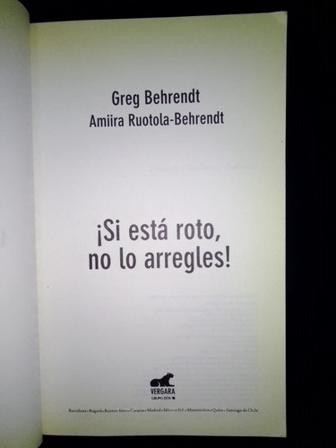 Libro ¡si Está Roto No Lo Arregles! - Greg Behrendt