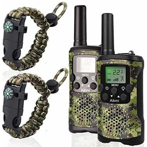 Walkie Talkies Color Verde Camuflaje Para Niños 2 Piezas