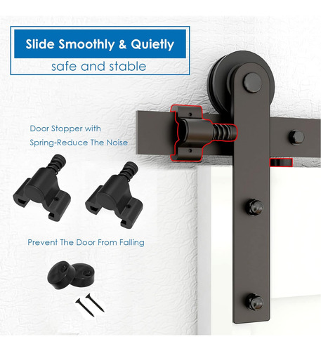 Kit De Herrajes Para Puerta Corrediza De Granero Resistente