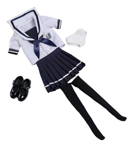 Traje De Uniforme De Colegiala A Escala 1:6, Ropa Para
