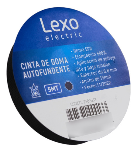 Cinta De Goma Autofundente 0.8mm 3/4 5mts Lexo
