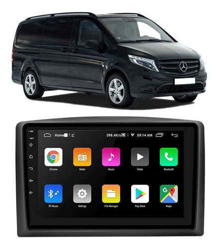 Kit Central Multimídia Android Mercedes-benz Vito 2015 2016