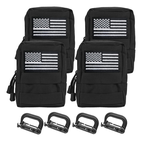 Yutetuter 4-pack Molle Pouch Tactical Utility Edc Small Bags