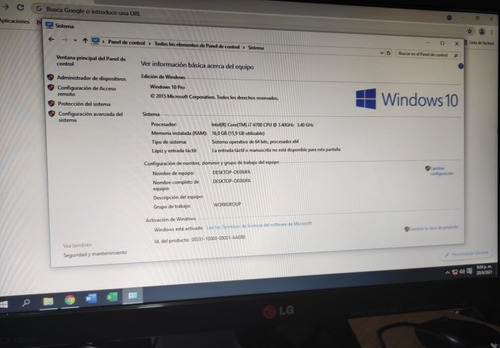 Imagen 5 de 5 de Pc Cpu Intel I7 16gb Ssd256 + Hdd 1 Tb Geforce Gtx 960 4 Gb