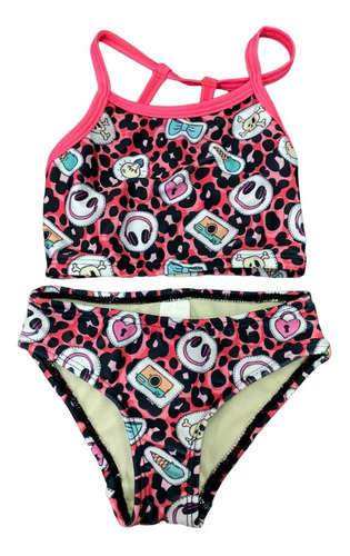 2 Piezas Malla Nena Top Bombacha Bikini Bore Kids 1509-218