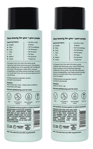 Conjunto De Presente Odele Smoothing Sulfate-free Shampoo E