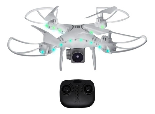 Drone Electroland Electrónica, Audio y Video 8997L 2021 con cámara HD blanco 2.4GHz 1 batería