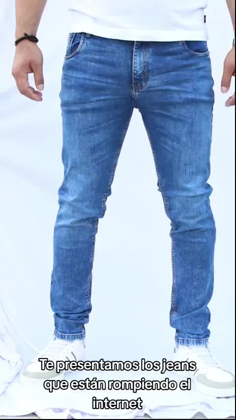 Jeans Pantal Pantalon De Mezclilla Entubado Hombre Pantalón De