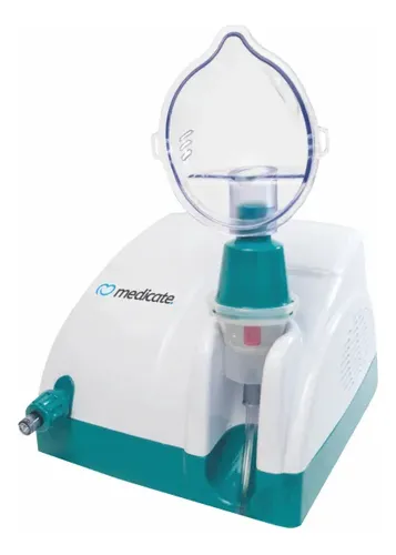 Inalador Nebulizador Compressor Medicate MD1000 Bivolt Branco 10m...