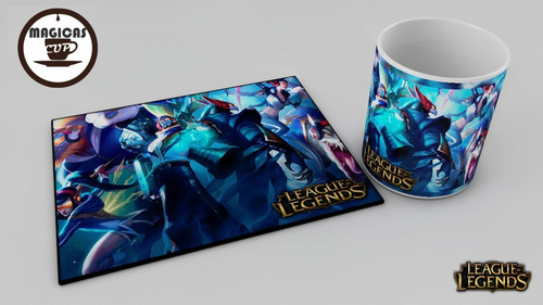 Imagen 6 de 6 de Taza Mágica Y Mouse Pad League Of Legends Lol