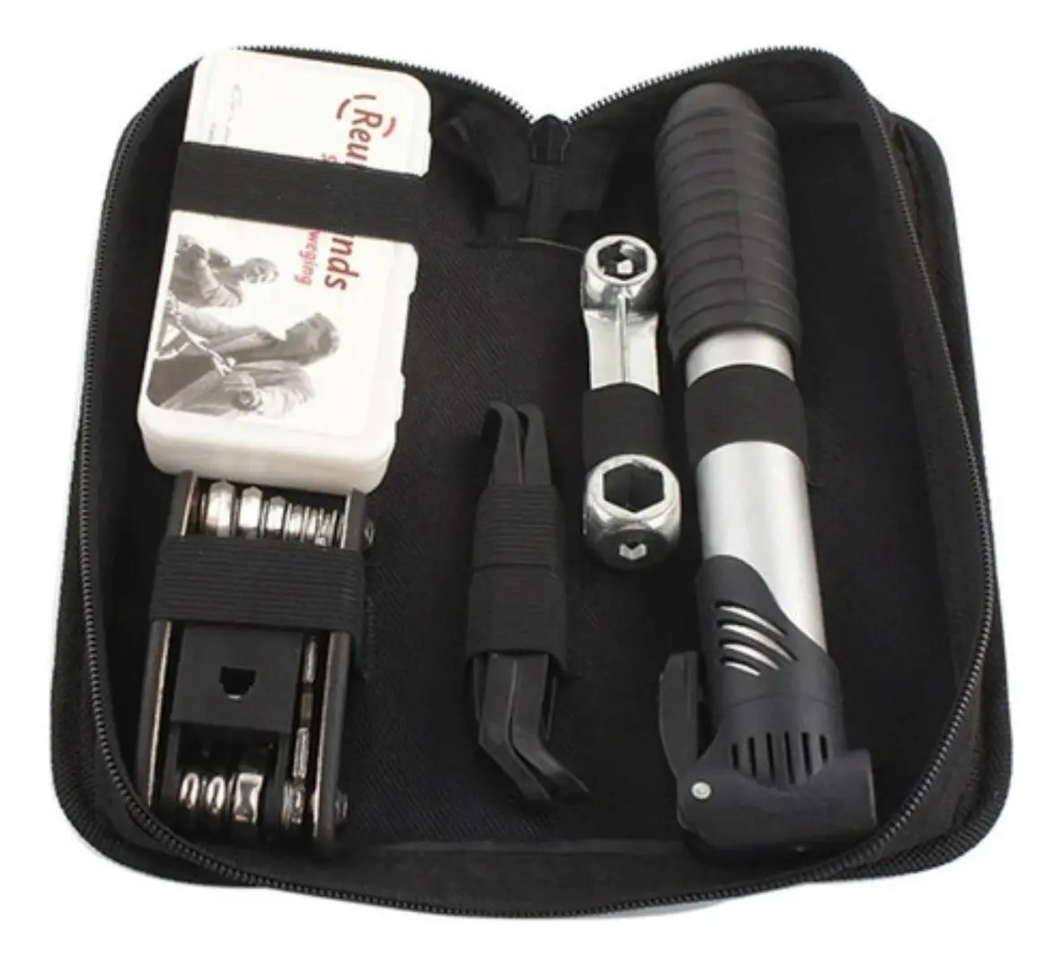 Kit Ferramenta Metal Show Bike Bolsa Chave Bomba Remendo Reparo Datsu