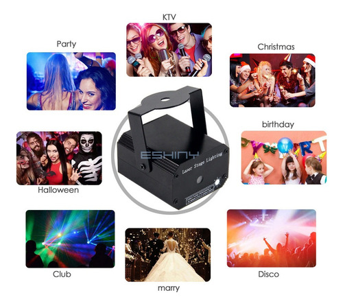 Proyector Láser Mini R&g Full Stars, Luz Para Dj, Bar De Bai