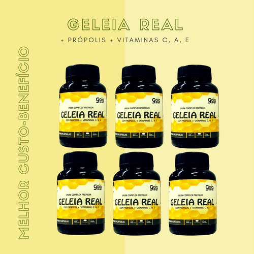 Imagem 2 de 6 de Geleia Real E Propolis Original 100% Imunidade 360 Cápsula