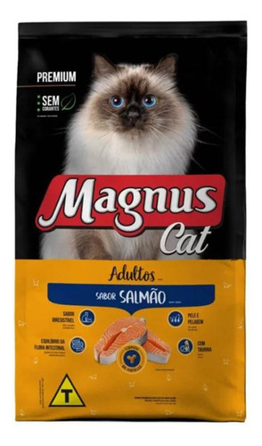 Raçao Magnus Cat - Racao Gatos Castrados Salmão 10,1 Kg 