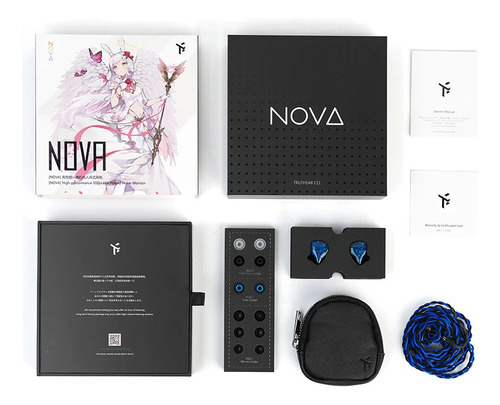Fone Truthear Nova 1dd+4ba Monitor In-ear Híbrido Cor Azul
