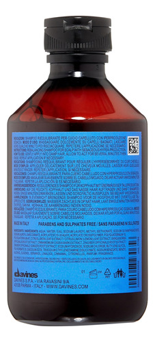 Shampoo Rebalancing Davines Naturaltech, Limpa Suavemente O