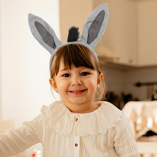 Conjunto De Disfraz De Burro Animal Diadema Con Orejas De