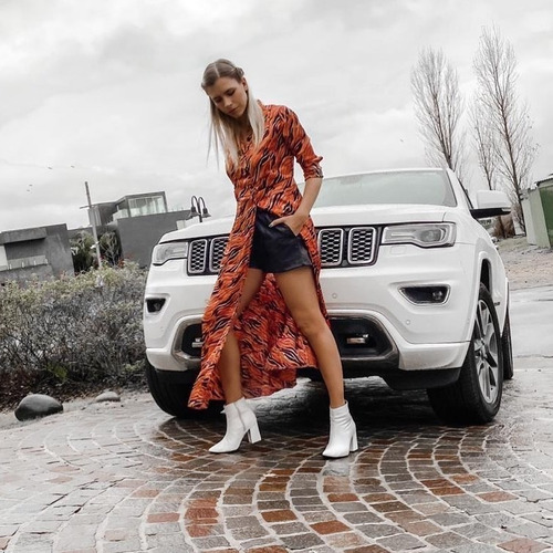 Vestido Camisero Con Botones Hasta El Piso Kimono