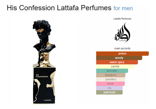 Lattafa His Confession Eau De Parfum Para Hombre 100 Ml