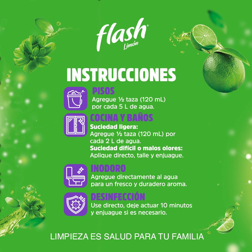 Limpiador Multiusos Flash Limón 1l