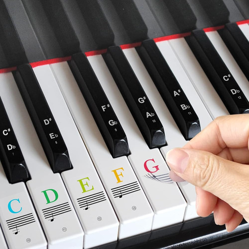 Pegatinas De Piano Nota Clave Del Teclado: Etiquetas De Nota
