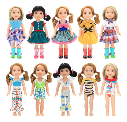 Sotogo 10 Juegos De Ropa De Muñeca American Wellie Trajes .